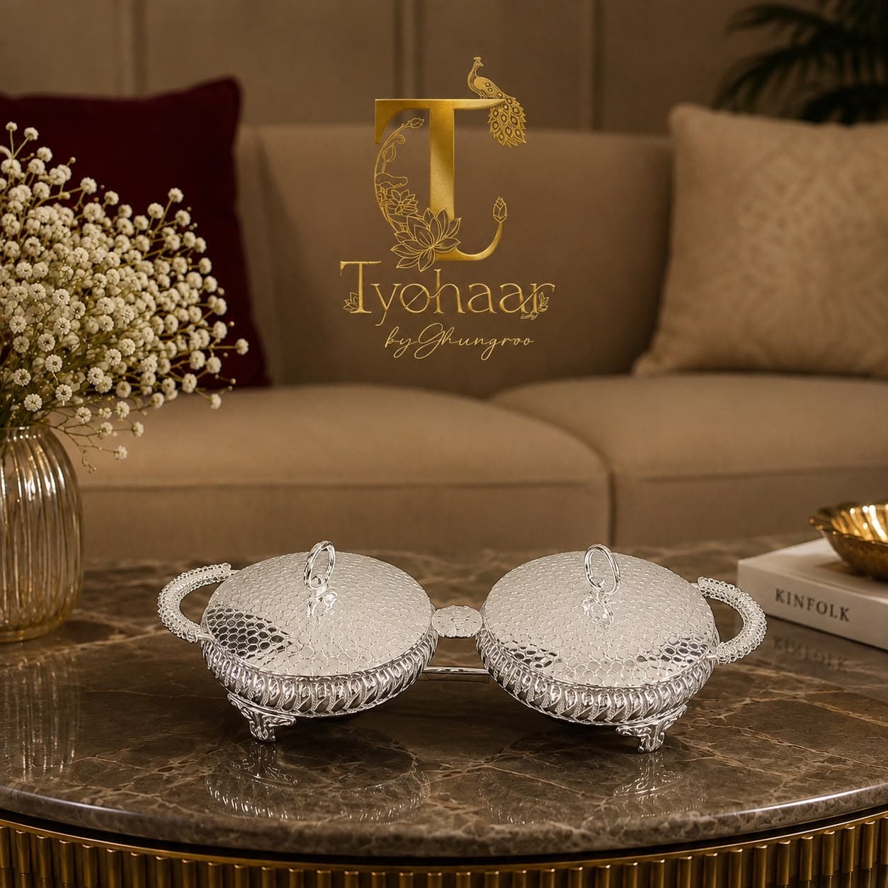 Twin Dry Fruit Server